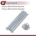 A ABSOPRO 38 Set 12G Bicycle Spokes 200mm Bike Wheel Spokes Carbon Steel Galvanized Silver Tone