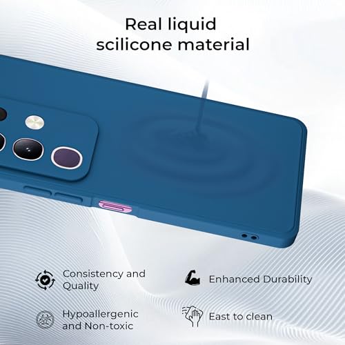 Image of A rtistque Back Cover Case for Vivo T4x 5G / iQoo Z10x 5G with Camera Protection | Shockproof TPU | Stylish Protective Design | Slim Fit | Ultra Matte | Vivo T4x 5G / iQoo Z10x Back Cover - Blue