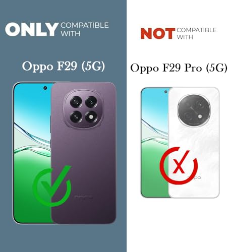 Image of Jkobi Back Cover Case for Oppo F29 (Shockproof with Polycarbonate Clear Panel | Professional Black)