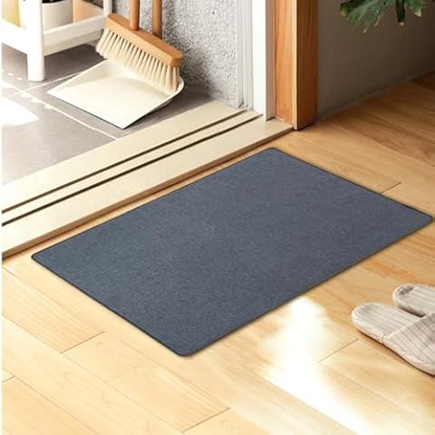 Yancorp 16"x26" Ultra Thin Door Mat Indoor for Inside Entry Way Very Thin Floor Mats Fit Under Door Ultra Thin Bath Mat Under Door Super Thin Front Door Mat Outdoor Rug Non Slip Washable Cover