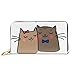 Produktbild JHGFG Mode Handtasche Reißverschluss Brieftasche Süße Katzen Liebe Vektor Illustration Telefon Kupplung Geldbörse Abendkupplung Blockieren Leder Brieftasche Multi Card Organizer