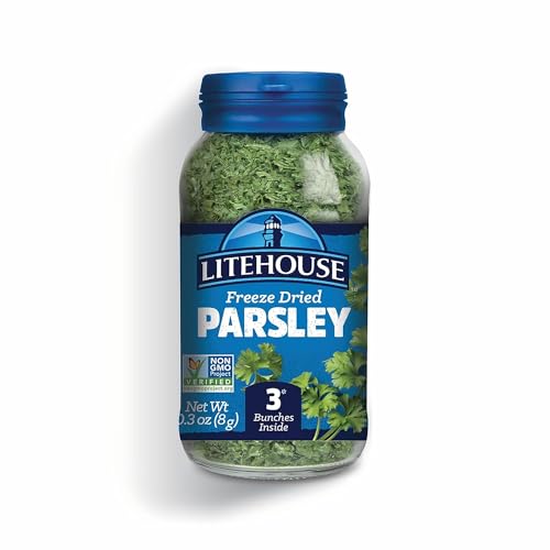 Litehouse Freeze Dried Parsley - Substitute for Fresh Parsley, Jar Equal to 3 Fresh Bunches, Seasoning for Food, Non-GMO, Gluten-Free - 0.30 Ounce