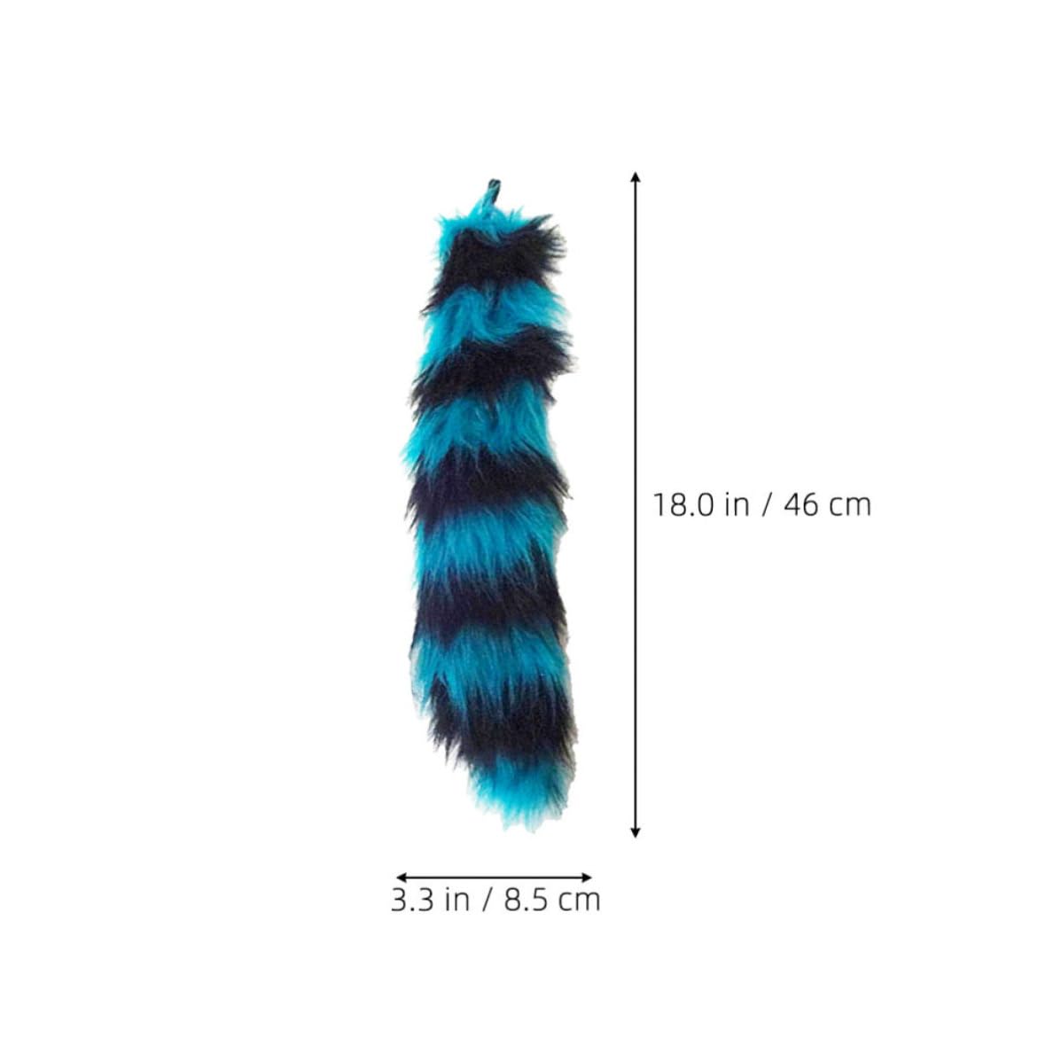 Healvian 4 Juegos Diadema de Animal Peluda Azul para Cosplay y Fiestas