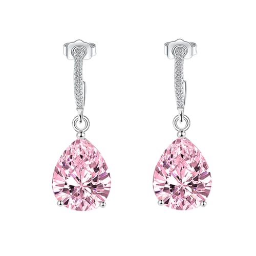 Argent 925 et boucle d'oreille poire 4 carats d'exception