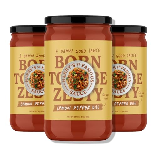 Harry's Famous Sauce Lemon Pepper Dill, 3-Pack, 24oz, Pasta Sauce,