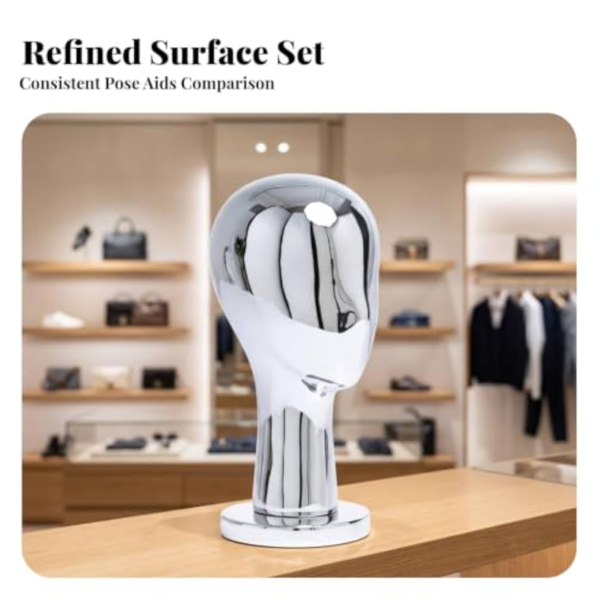 Reflective Electroplated Head with Round Base