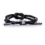 Rastaclat Original Hand Knotted Black 12 AM SERIES Adjustable Bracelet for All Ages Men | Women