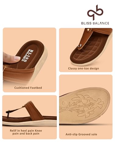 Image of Extra Soft Women's Comfortable Highcushioned Doctor Slippers|Flip-Flops Fashionable Casual & Stylish|Lightweight & Breathable Chappals|Outdoor Sandals Ladies&GirlsBB928