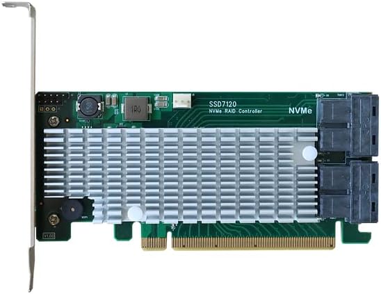 HighPoint Technologies Rocket 1120 NVMe 4-Port M.2/U.2 Unbeatable Peformance/Comprehensive Selection; No-Bifurcation Required, Black