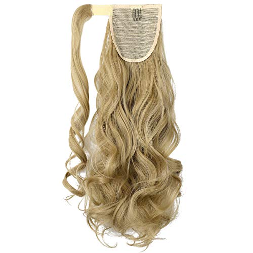 Felendy F227-KUAILEXINGQIU 18 Inch Ponytail Extension Wrap Around Curly Wavy Drawstring Pony Tail Hair Clip In Synthetic Hairpiece thumb #2
