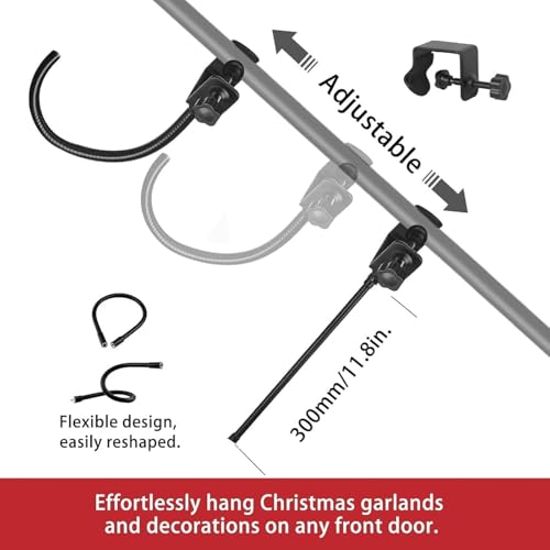 Support de guirlande pour cadre de porte extensible et cintre robuste - 4