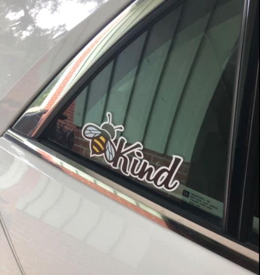 Be Kind Sticker, Positive Bumper Stickers, Cute Bee Decal for Car or Truck Trunk or Tailgate | Vehicle Window Graphic | Waterproof UV Resistant Ink | for Laptop, Water Bottle or Door