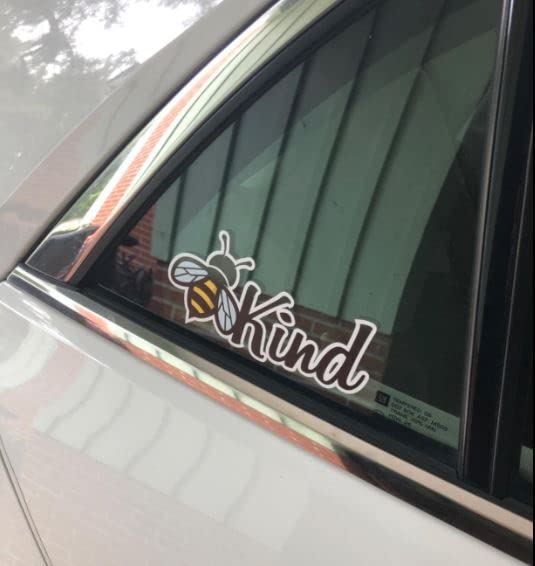 Be Kind Sticker, Positive Bumper Stickers, Cute Bee Decal for Car or Truck Trunk or Tailgate | Vehicle Window Graphic | Waterproof UV Resistant Ink | for Laptop, Water Bottle or Door