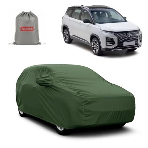 Image of AOSIS 'Waterproof' Car Cover Compatible with MG Hactor /Plus /Black Storm /Snowstorm 300 GSM Uly Coated Thick Fabric 4X4, Adjustable Belt Buckle, Elastic Grip