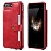 Produktbild Leichter Regen vor dem Fenster Handy Fall einfache Mode iPhone Serie Ledertasche Aufbewahrungstasche mit Lanyard (Color : Red, Size : 6)