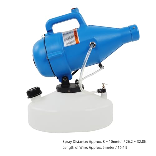 Qinlorgo Máquina Nebulizadora Eléctrica ULV Portátil Atomizador 4.5L 1400W Ajustable con Cable de 5m para Uso Comercial en Interiores y Exteriores (Enchufe US 110V) miniatura 3