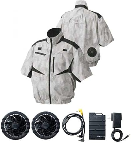 Amazon Co Jp シンメン 空調服 デザインフルハーネスショートジャケットとファンバッテリーのセット 半袖 シンメン S Air Sa 1 S 3l 服 ファッション小物