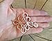 Looping Celtic Crossed Knots Copper Shawl Pin, Sweater Brooch Handmade in Oregon, Knitters Gift