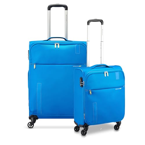 RONCATO SPEED Set 2 Maletas Trolley | Medio y Cabina | Suave, 4 Ruedas - Turquesa, azul turquesa, Set 2 trolley