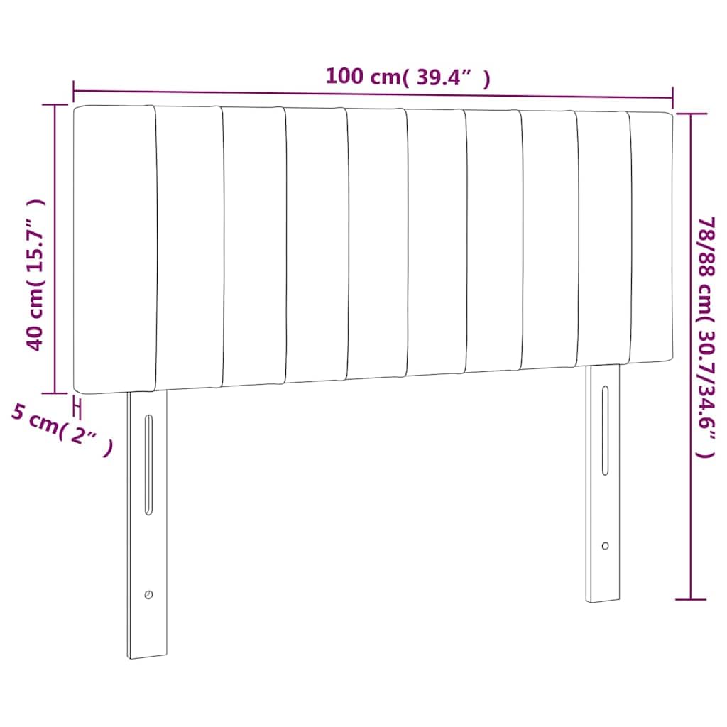 vidaXL Cabecero de Tela Negro 100x5x78/88 cm