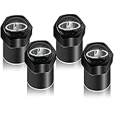 √Packung mit 4 Reifenstaubkappen, die das Ventil vor Schmutz und Staub schützen und mögliche platte Reifen vermeiden.
