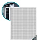 APANA - Fenster Fliegengitter mit Alurahmen & strapazierfähigem Fiberglasgewebe - Insektenschutz Fenster mit umlaufender Bürstendichtung - Fliegennetz Fenster Montage ohne Bohren (100 x 120 cm | Weiß)