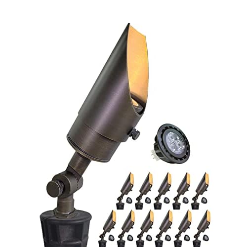 MALORY Brass Landscape Spotlight 12-Pack with MR16 Kit