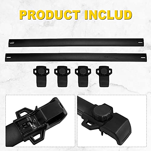 Auxmart Roof Rack Cross Bars Fit For Jeep Renegade 2014 2015 2016 2017 2018 2019 2020 2021 2022, Black Rooftop Luggage Rack Rail Replacement,Aluminum Cargo Carrier Bars Oe Style #TOP7