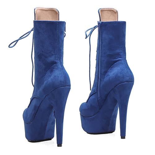 Image of WUXIN H&P 6 in Pole Dance Boot Shoes For Women,Exotic Stiletto Shoes Platform,Stiletto Platform Pole Dancing Ankle Boots Heels