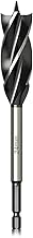 Meccion Professional Holzbohrer 24mm x 165mm Schneckenbohrer Selbstvorschub mit 1/4 Zoll Sechskantschaft Holzarbeiten Schlangenbohrer
