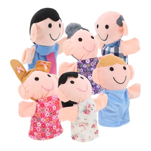Marionnettes à main pour enfant : lot de 6 jouets éducatifs
