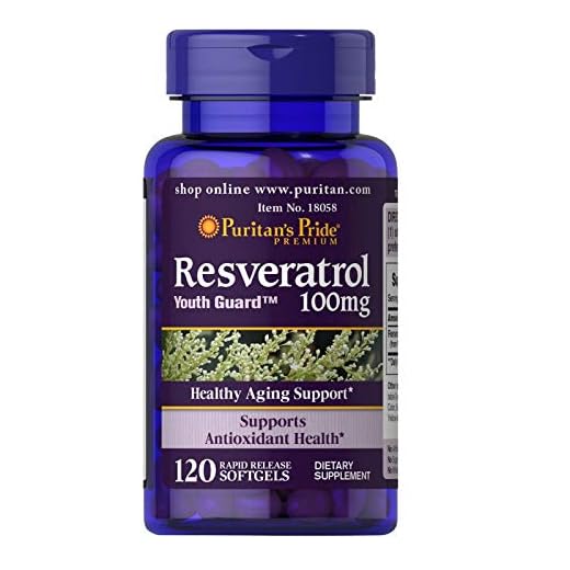 Resveratrol 100mg 120 Softgel Puritans Pride - Importado