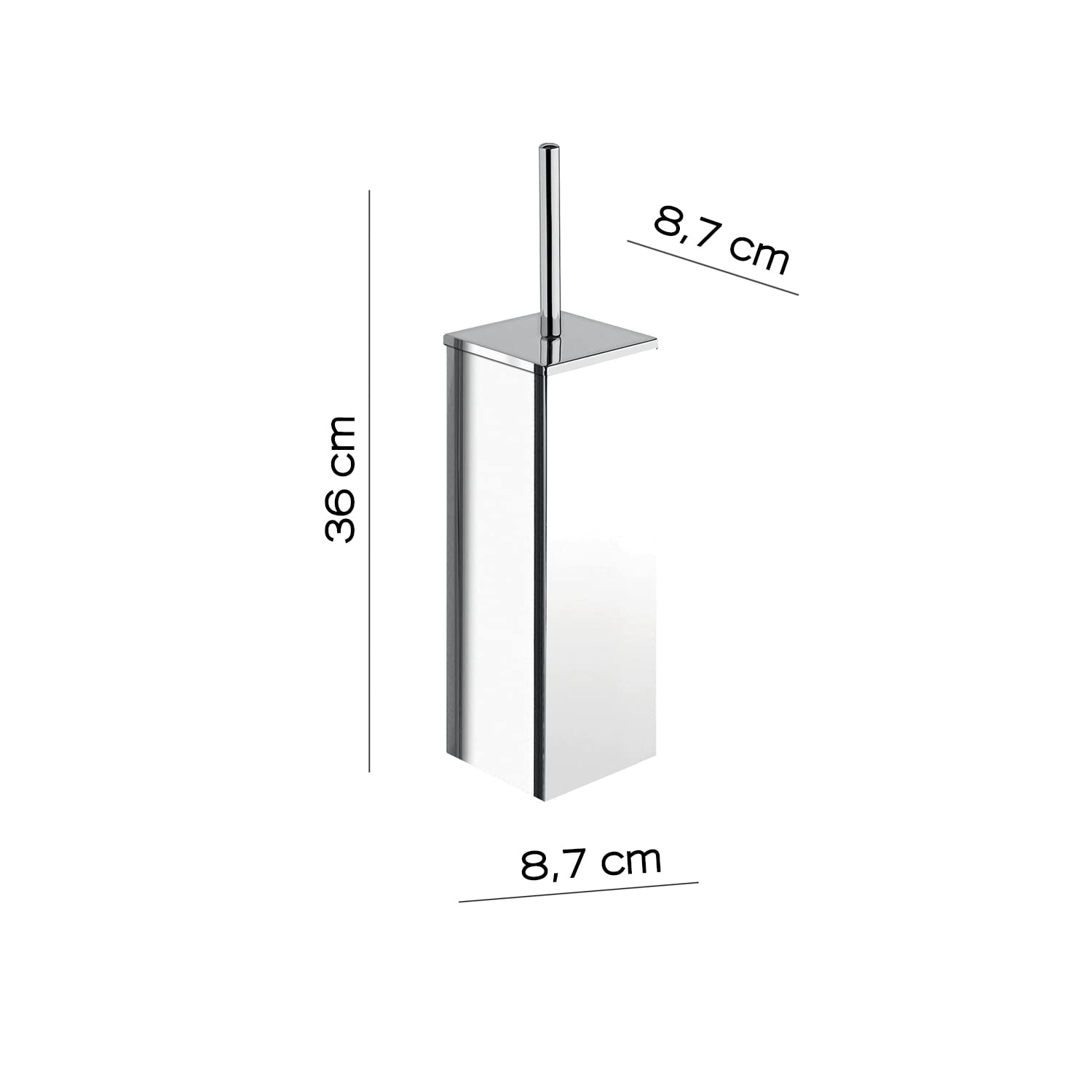Gedy 3833 G-Kansas, Scopino WC, Cromo