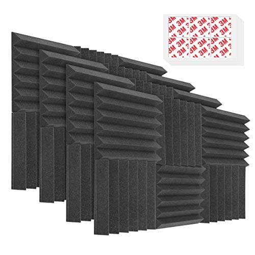 DEKIRU 48 Pack Acoustic Foam Sound Proof Foam Panels Studio Foam Wedges 12