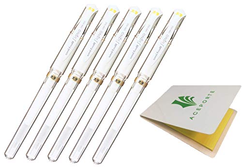 Uni-Ball Signo UM-153 roller encre gel blanc 1,0 mm broad point stylo dessin scrapbooking lot de 5