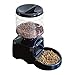 OUTAD 5.5L Automatic Pet Feeder with Voice Message Recording and LCD Screen Large Smart Dogs Cats Food Bowl Dispenser-black