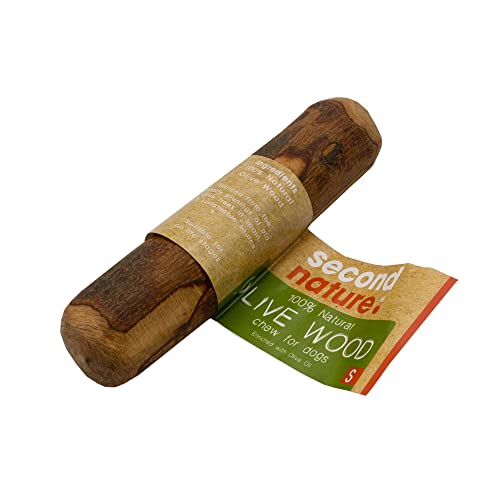 second nature Olive Wood Dog Chew Enriched with Olive Oil, Natural, Hypoallergenic, Splinter-Free
