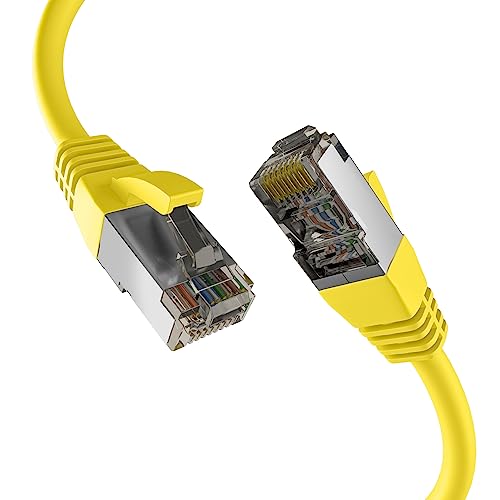 EFB-Elektronik - Câble réseau CAT. 8 jusqu'à 40 Gbit - Câble Ethernet de 10 m avec protection anti-torsion - Transmission PoE des données et de l'alimentation - Connecteur RJ45, blindage S/FTP PIMF -