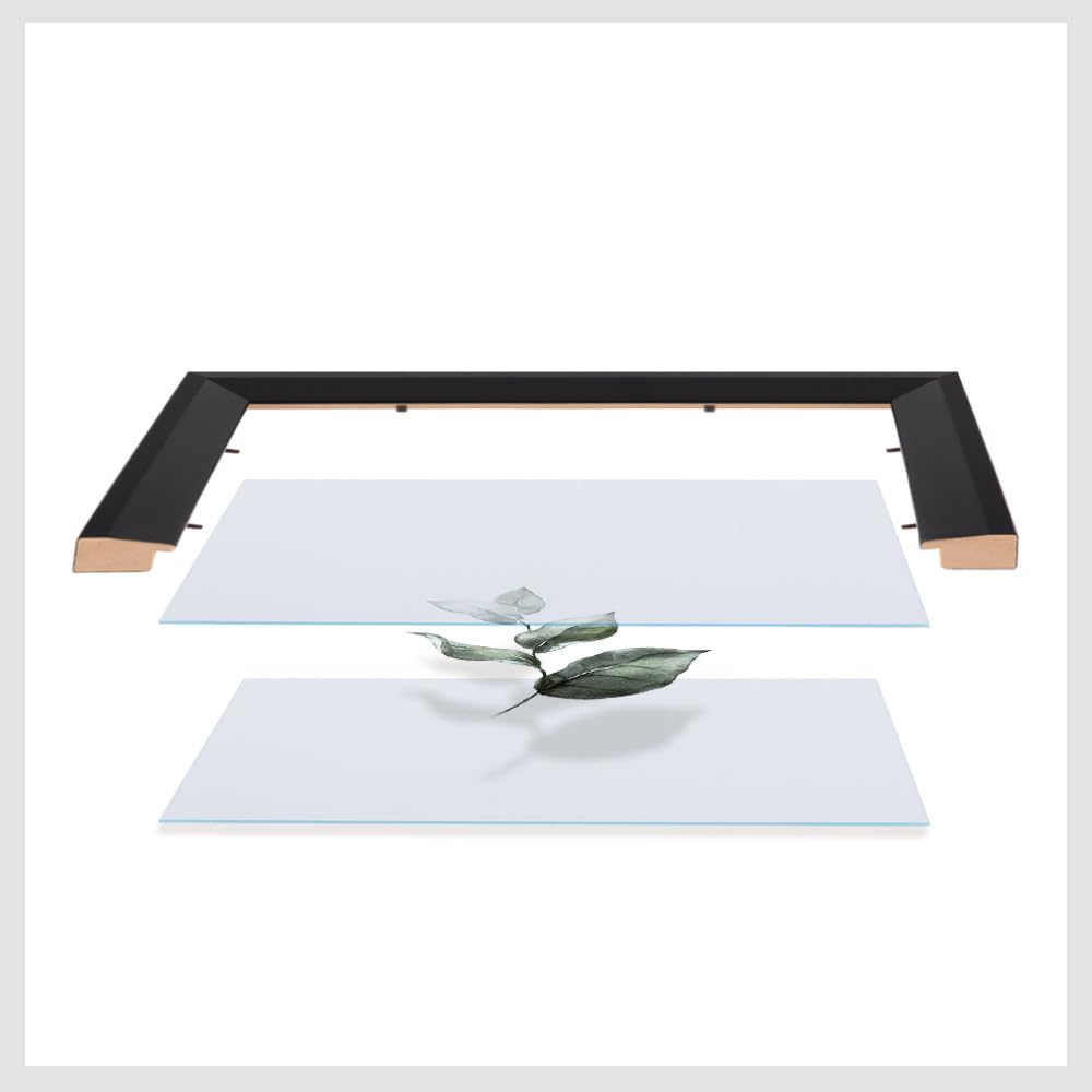Bildershop-24 Telaio in vetro doppio con doppi vetri, Prio in Bianco (opaco) 40x60cm con vetro acrilico, cornice per quadri con doppi vetri