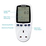 Maxcio-Power-Monitor-with-Backup-Battery-13A-Watt-Meter-with-7-Monitoring-Modes-Overload-Warning-Electricity-Consumption-Plug-Meter-Large-LCD-Display-Watt-Volt-Amp-Analyzer-for-Home-Appliances