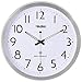 Global Industrial 14" Atomic Wall Clock, Stainless Steel