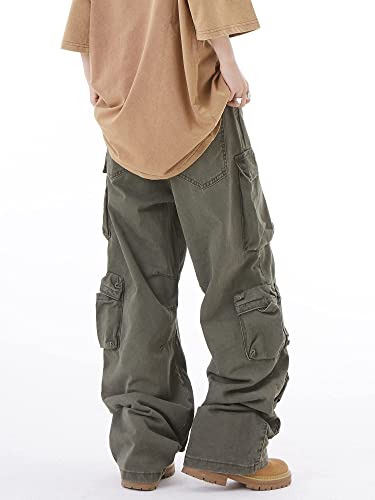 Vintage Aesthetic Cargo Pants Women Y2K Clothing Baggy Jeans 90s Alt Emo Streetwear Multi Pockets Fairy Grunge Clothes4