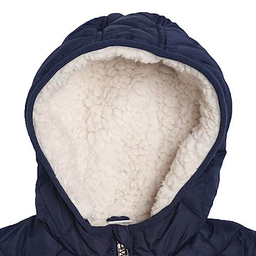 Image of miniklub Girls Hooded Full Sleeve Knitted Cotton Jacket (Orange Color)