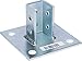 Morris Products 17454 Post Base Channel 4 Hole Square â€“ for 1-5/8â€ Strut â€“ Side Orientation, Galvanized Steel â€“ 6â€ x 6â€ Base â€“ Secures Strut Assembly to Floors, Surfaces, 2-Pack, Silver
