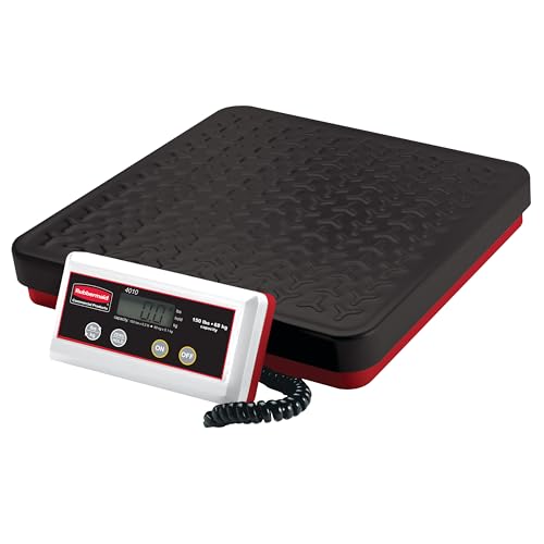 Rubbermaid Commercial Products Digital Receiving Scale 150-Pound Capacity Heavy-Duty Non-Skid Shipping Postal and Food Scale for Kitchen/Restaurant