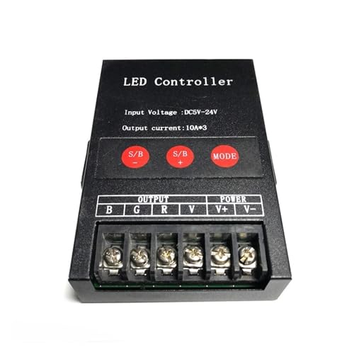 3-button 30A RGB controller, RGB 30A controller, black iron shell RGB controller 5-24V