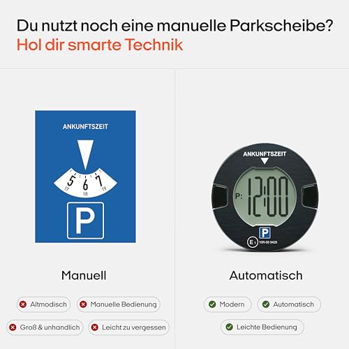 OOONO P-DISC NO1 - Elektronische Parkscheibe mit Zulassung fürs Auto - Automatische Digitale Parkscheibe Elektrisch mit Zulassung vom KBA… – Ansicht 5