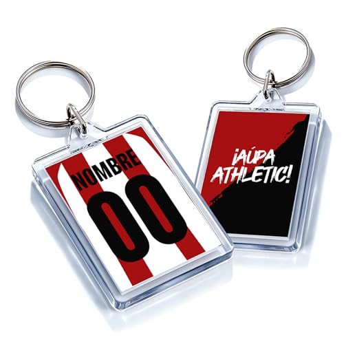 Genérico Llavero Personalizado Fútbol Bilbao | Con Foto a Dos Caras | Regalo Original para Aficionados | Camiseta Equipo | Diseño Único y Duradero