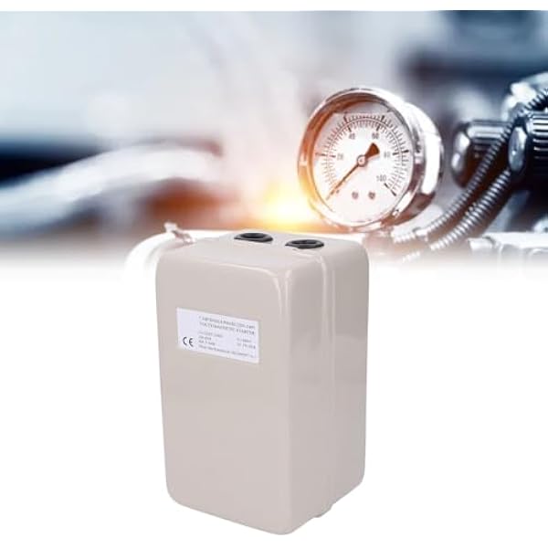 FTVOGUE Rozrusznik Silnika Elektrycznego 7 5 KM Jednofazowy 220-240 V 30-40 A z Zabezpieczeniem Przeciążeniowym do Sprężarek Powietrza i Pomp wodnych. Sterowanie Silnikiem