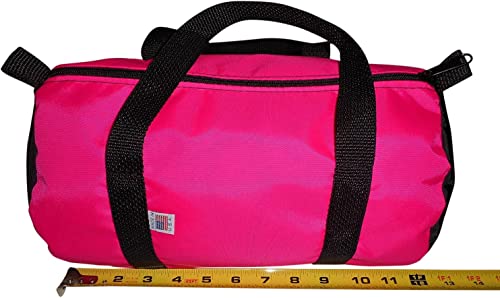 Duffle Bag Small Nylon 11 Inch width, Perfect for Work, Camping, Beach; Water Resistant Made In USA. (Black)2
